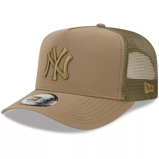 New Era A-Frame Trucker Cap - RIPSTOP New York Yankees olive - One Size