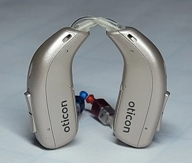 2x Oticon More miniRITE R Rechargeable Bluetooth iPhone & Android Complete Set