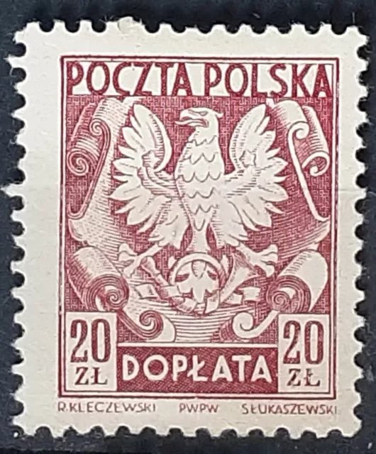 Briefmarken Polen Doplata 20 Zl