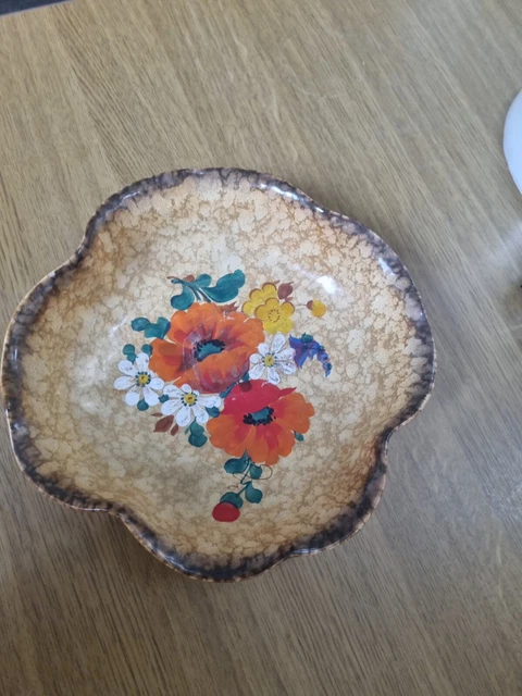 Portafrutta Vintage DITMAR -A-G HANDGEMALT decoro floreale