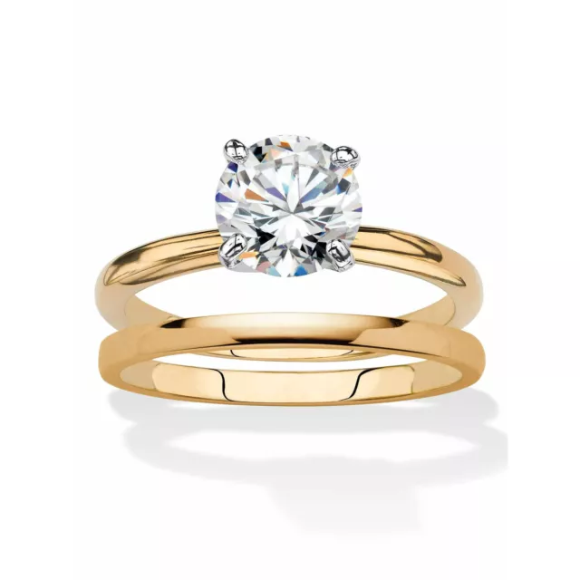 Round Cut Solitaire Wedding Ring Simulated Diamond Ring Anniversary Ring Gift