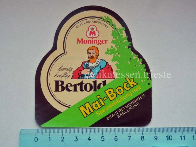 BIRRA MONIGER BERTOLD Brauerei bier beer vecchia ETICHETTA old LABEL vintage