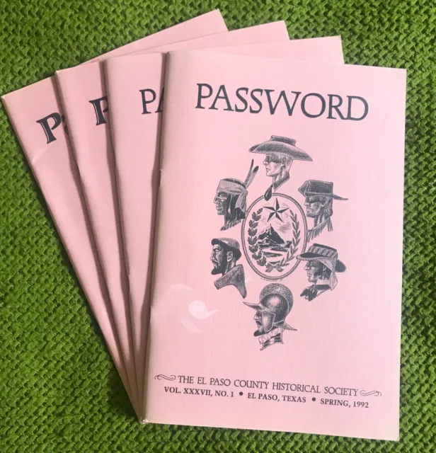 1992 El Paso Texas History Password Historical Journal Complete - All 4 Issues!