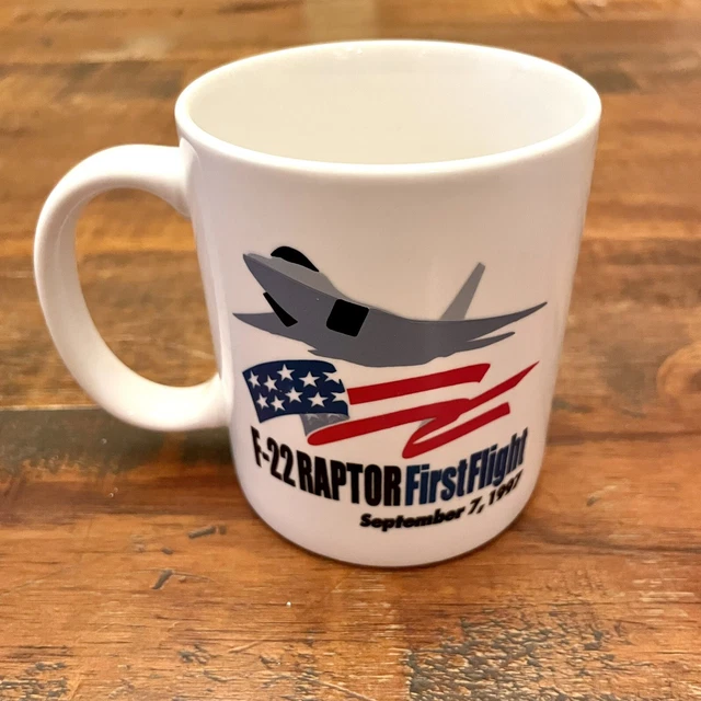 F-22 RAPTOR FIRST Flight Coffee Mug Cup Fighter Enterprise $15.00