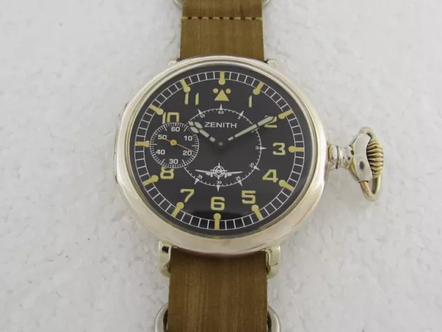 ZENITH LACO AVIATOR Luftwaffe Pilot FLIEGER WWII Vintage Swiss