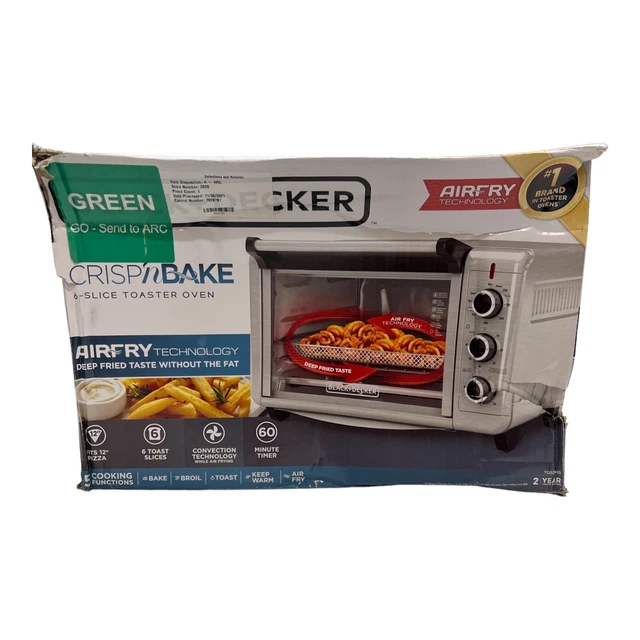 BLACK+DECKER 6SLICE CRISP 'N Bake Air Fry Toaster Oven, TO3217SS 51.