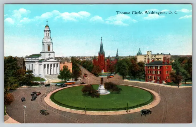 c1960s Thomas Circle Washington DC Vintage Postcard