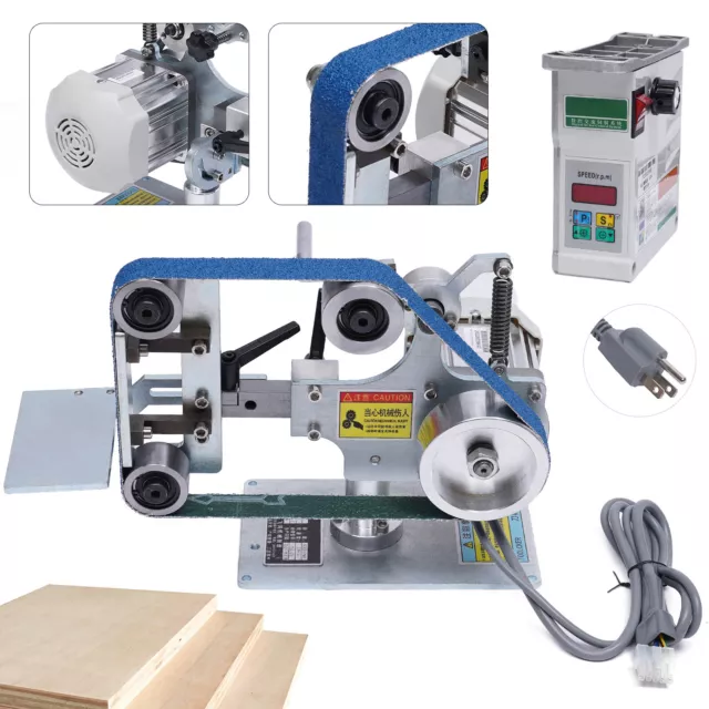550W 110V Belt Sander Vertical/Horizontal 1x30" Belt Polishing Grinder W/ Motor
