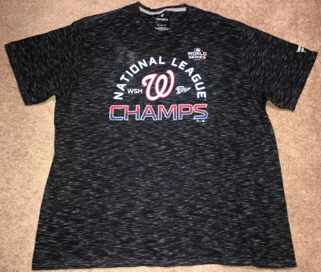 Washington Nationals Mlb Fanatics Ws T-Shirt 2019 Natl League Champs Men's 2Xl