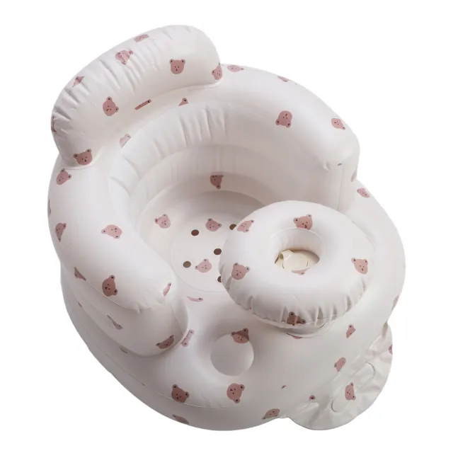 Baby Inflatable Durable PVC Bear Pattern Baby Back Support Sofa Sitting Up