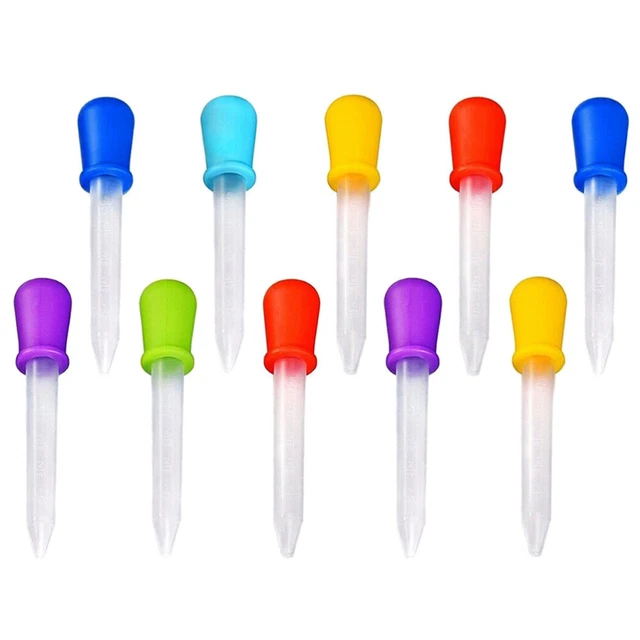 Set 5 Tappi Contagocce In Silicone - Per Pipette Di Laboratorio, Trasferimento Liquidi - Foto 8