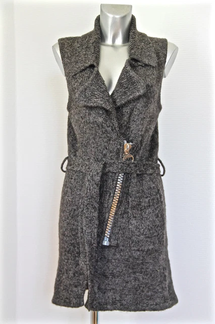 Gilet Long MAZZI OVERWEAR En Renard Et Mohair - Taille S-M, Neuf Sans étiquettes