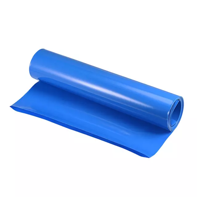 280mm Piatto Blocco PVC Calore Restringimento Guaina Tubo 2m Blu