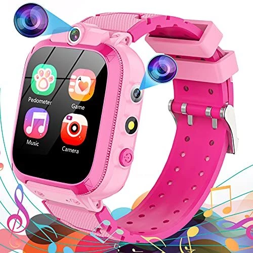 Vannico Montre Connectée Enfant Fille Garçon avec Appareils 2 Photo Smartwatc...