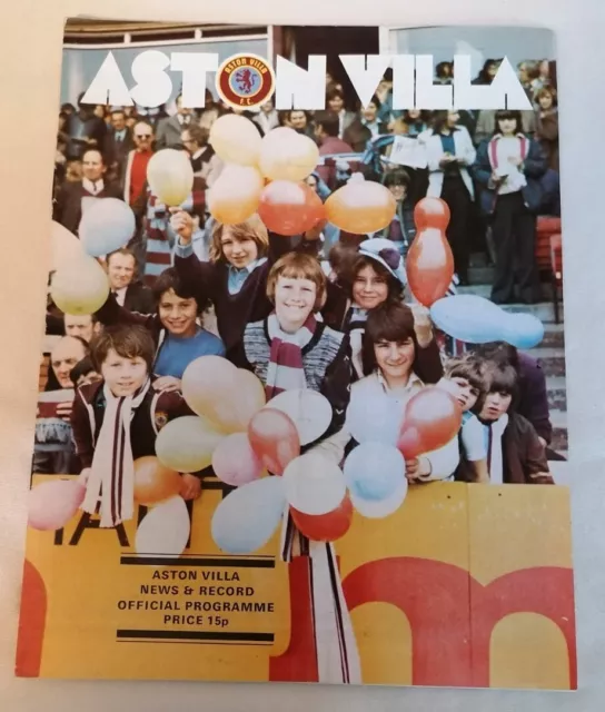 PROGRAMME - First Division Aston Villa Vs Leicester City Sat 5th Sept 1976