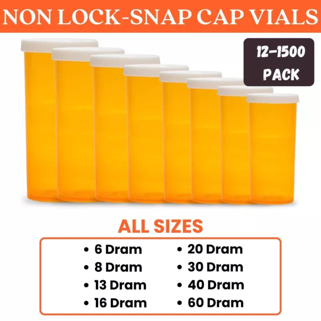Snap Cap Vials Choose Your Size - Pack