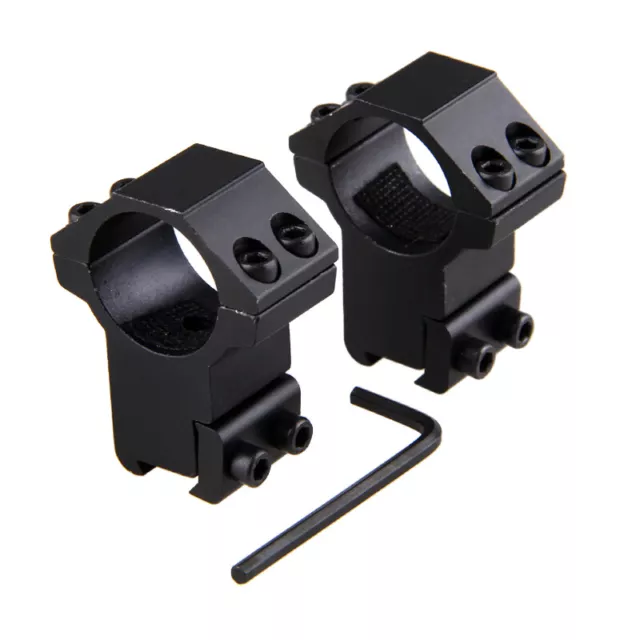 2X Rifle Scope Mount 1 Pair 11mm 3/8inch Dovetail 25mm 1 inch Ring High