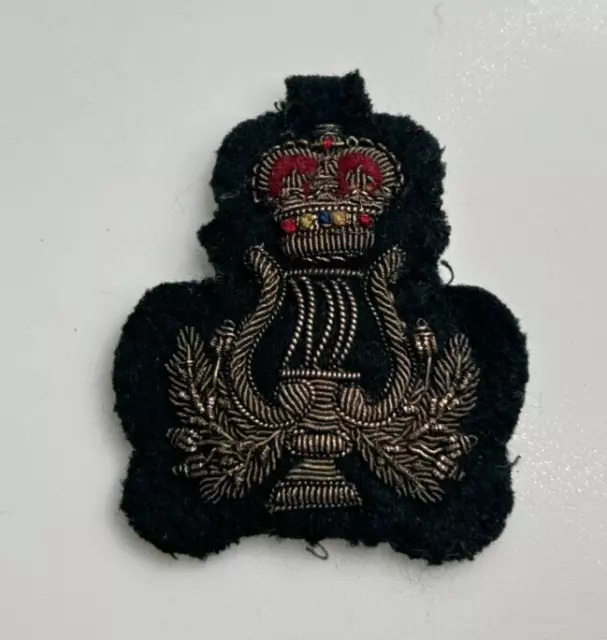 1950's British Army Musician Bullion Cloth Badge 6 x 5 cm's