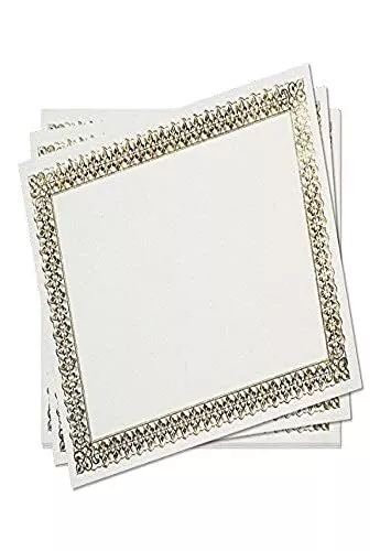 Gartner Studios Gold Foil Certificate Paper, Parchment Design, 80lb 8.5” x 11...