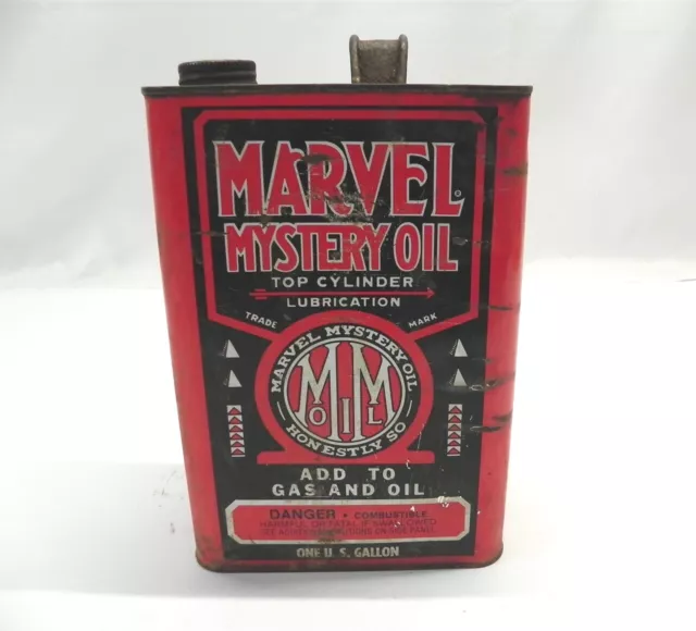 VINTAGE MARVEL MYSTERY Oil Can 1 Gallon - Gas & Oil $50.00 - PicClick