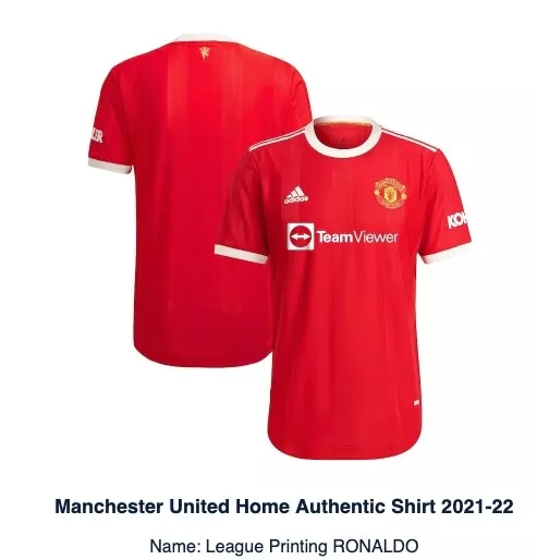 Manchester United Home Authentic Shirt 2021-22. RONALDO #7 (Brand New)