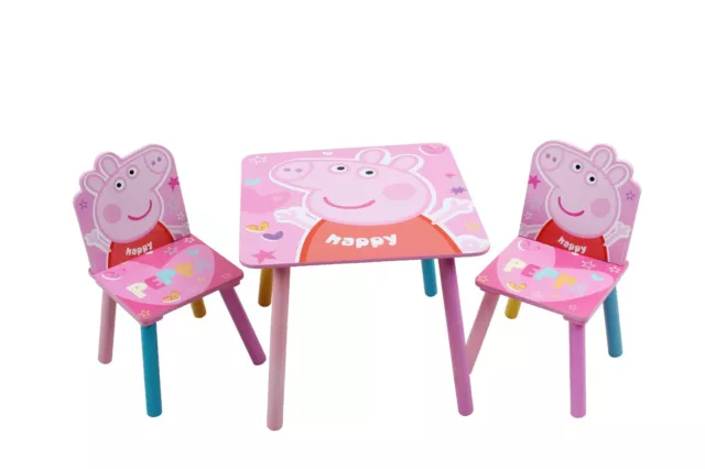 Peppa Pig Wooden Table and  2 Chairs Set by Nixy Children