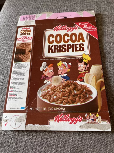 1980’S KELLOGG’S COCOA KRISPIES Cereal Box $10.00 - PicClick