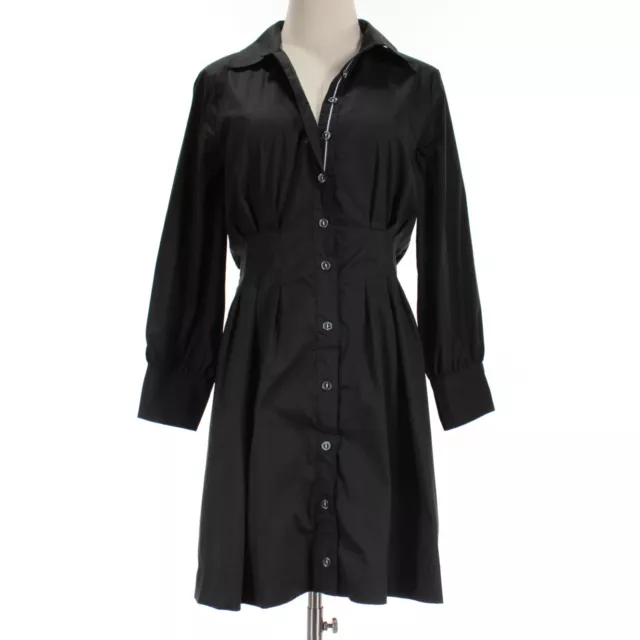 Veronica Beard NWT Polina Button Down Cut Out Shirt Dress Size 8 in Black