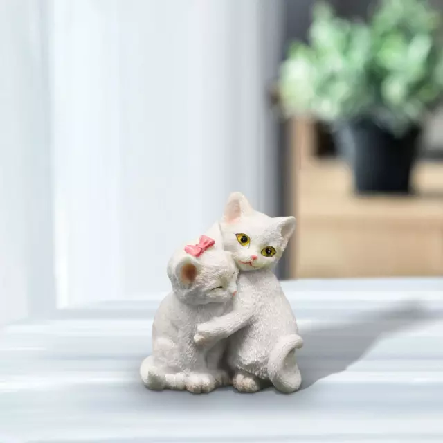 Paar-Katzen-Ornament. Paar-Katzen-Skulptur für Jubiläums-Tischdekoration