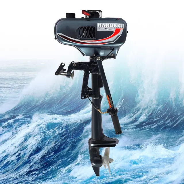 2 Stroke 3.5 HP Outboard Motor Heavy Duty Boat Engine Water Cooling System CDI
