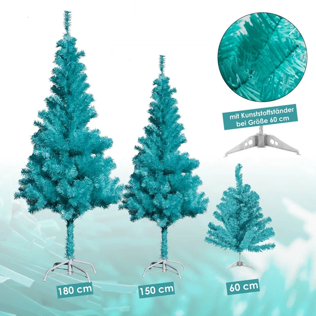 KÜNSTLICHER WEIHNACHTSBAUM TÜRKIS inkl. Ständer Tannenbaum Christbaum