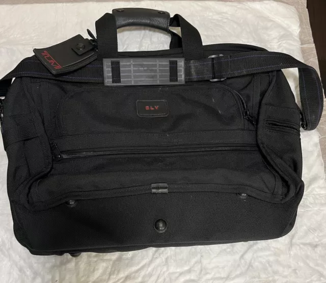 TUMI LARGE LAPTOP Organizer Briefcase Bag Ballistic Nylon Black Travel ...