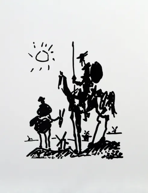 Pablo Picasso, Don Quixote (White), Poster