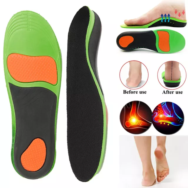 Orthopedic Shoes Sole Insoles Pad Correction Flat Foot Pain Arch Support Insert