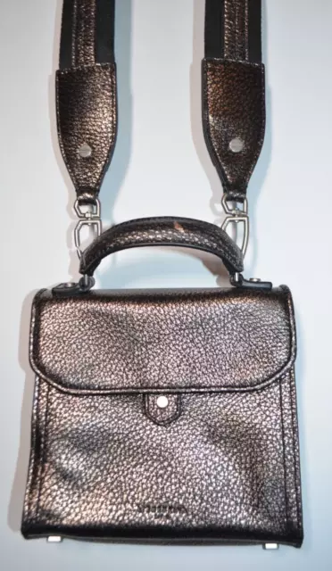 Liebeskind Berlin Mini Crossbody Metallic Leathe Embossed Small Bag Purse