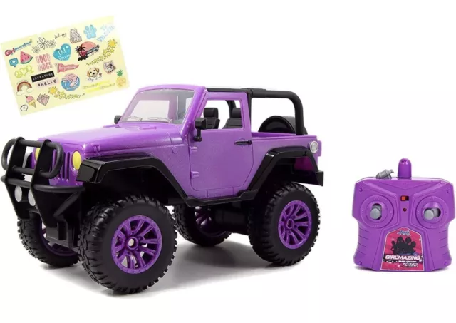 RC Vehicle Remote Control Toy Big Foot Jeep Teen Girl Barbie Doll Car Kid Purple