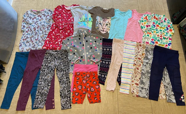 Girls 4-5 dresses, tops,shorts, leggings, fleece, swim bundle,m&s, h&m, tu, next