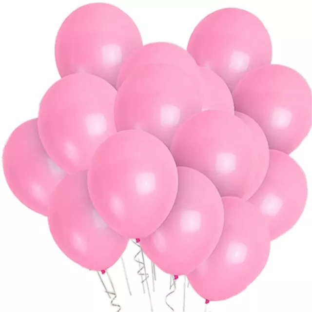 PMLAND 100 Pieces Pink Latex Party Balloons 12 Inches