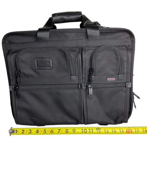Tumi Alpha Deluxe Wheeled Briefcase Laptop Rolling Bag 26104D4 Expandable Carry 13