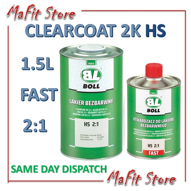 2K CLEAR COAT Lacquer Hs 1.5 Ltr Kit - Extra Fast Hardener Pro ...