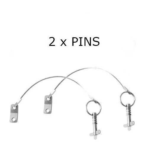 2x Marine Stainless Steel Boat Quick Release Pins Bimini Top Deck Hinge