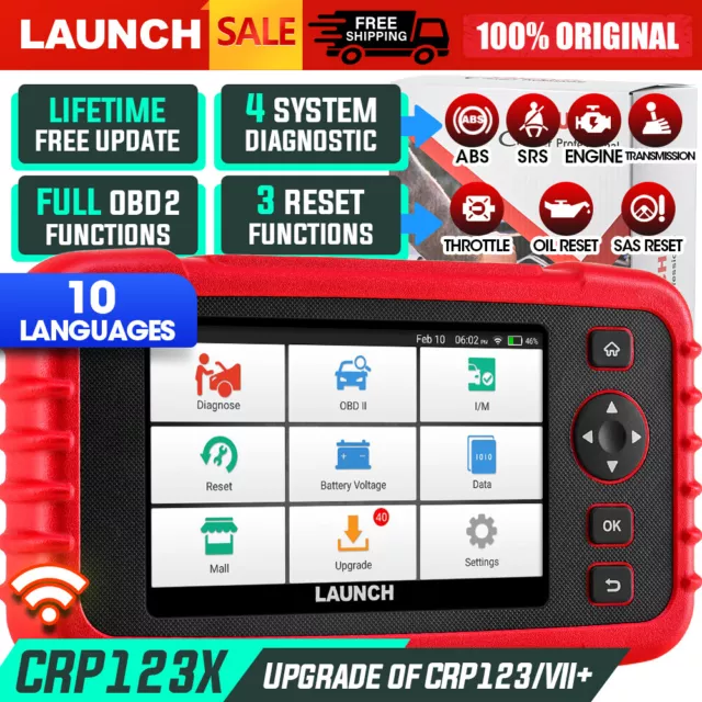 LAUNCH CRP123X Pro Elite Outils diagnostics 4 Systèmes + 3 Services Français FR