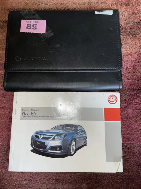 Genuine Vauxhall Vectra Owners Manual Handbook Wallet 2006