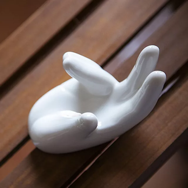 Contemporary Ocarina Holder Ceramic Hand Display Stand for White (6/12 Hole)