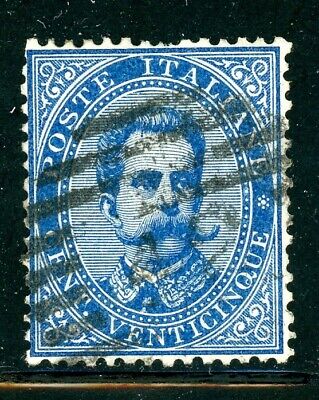 Italy Scott #70 USED King Humbert I 25c blue CV$9+ ISH-3