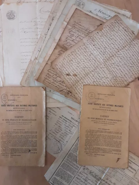 Archives familiales, Prunet (07) du XVIIIe au XXe siècle,  lot de vieux papiers