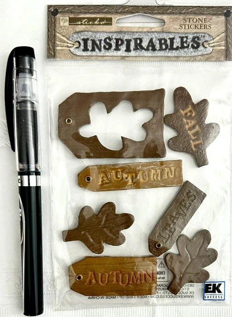 Fall Stone Stickers - Scrapbooking Card Stickers (NEW) Sticko