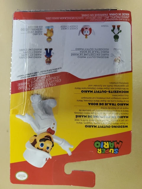 FIGURINE ARTICUL??E TENUE de mariage Super Mario Odyssey 2,5 pouces. par Jakks Pacific 12d1 EUR 