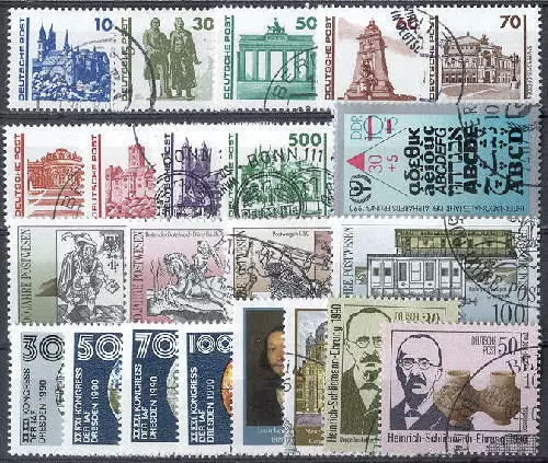 Ddr - Deutsche Post 1990 - Gestempelt Komplett