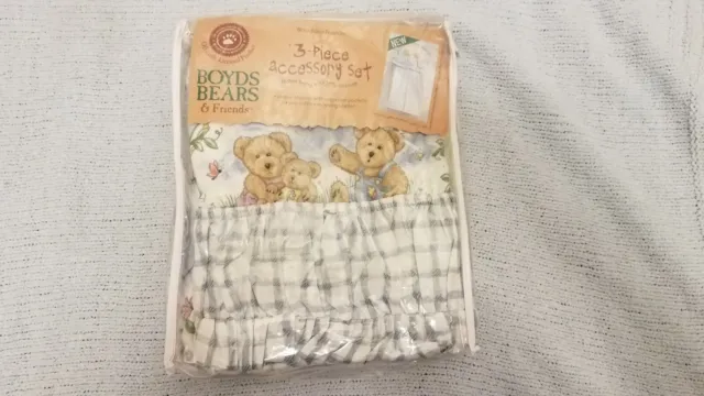 Boyds Bears & Friends Nursery Crib 3 Piece Accessory Set New Dolly Official